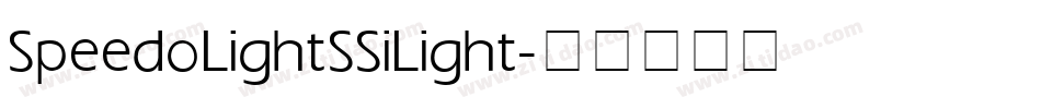 Speedo Light SSi Light字体转换
